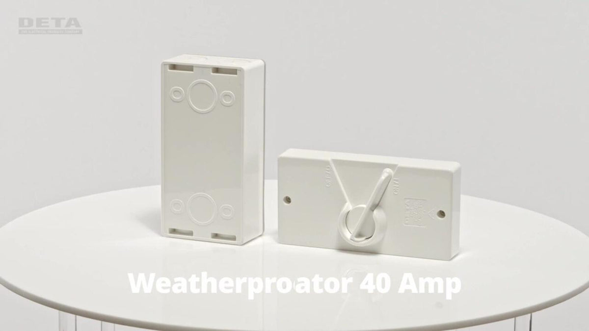 DETA 40 Amp Weatherproof Isolator Switch 250V Polycarbonate Outdoor