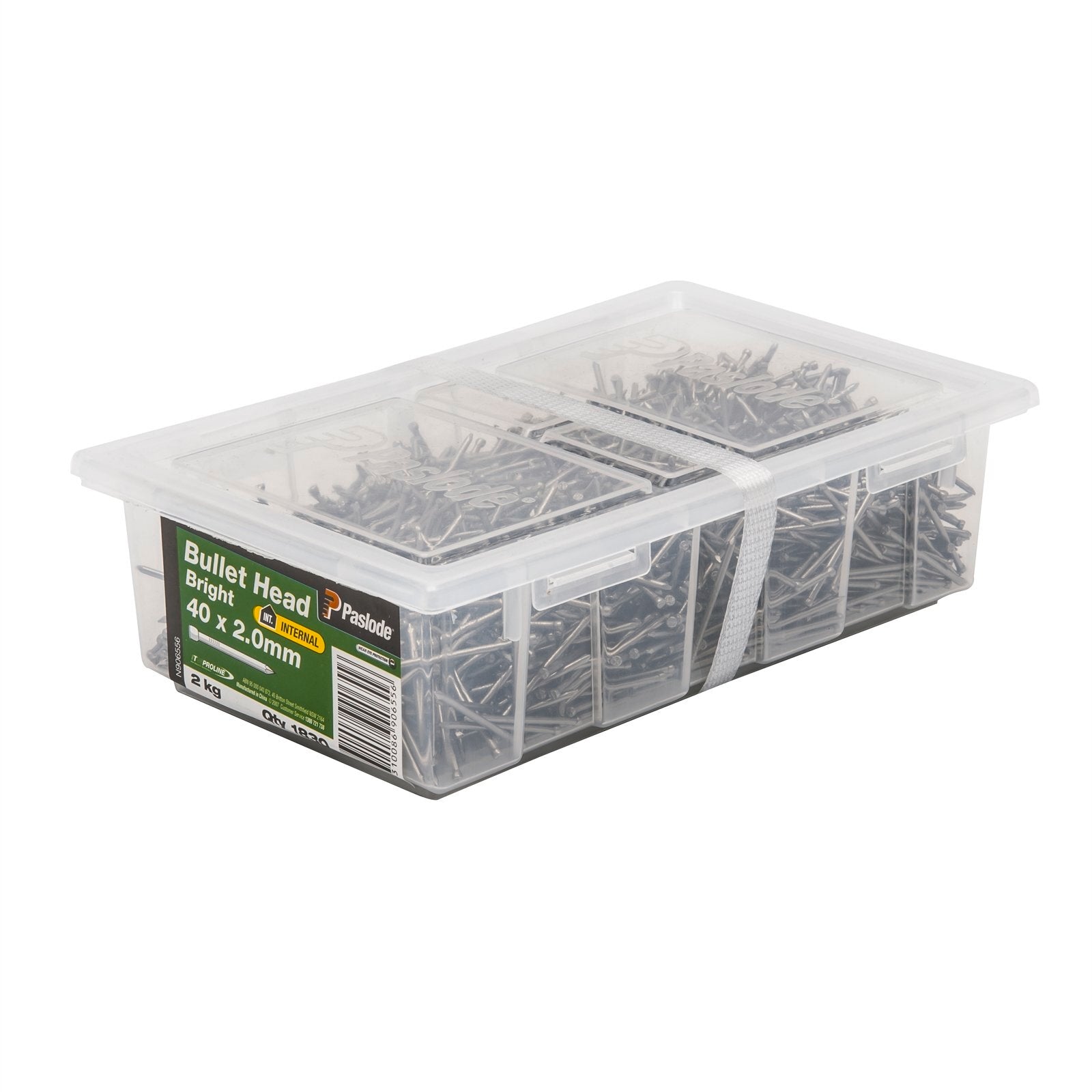 Paslode 40 x 2mm Bright Steel Bullet Head Nails - 2kg 1830 Pack