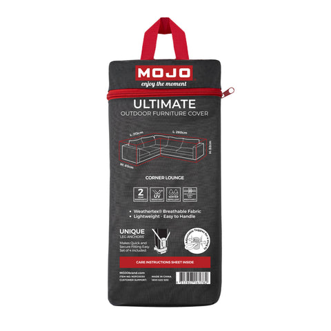 Mojo Ultimate Corner Lounge Outdoor Furniture Cover UV and Weather Resistant