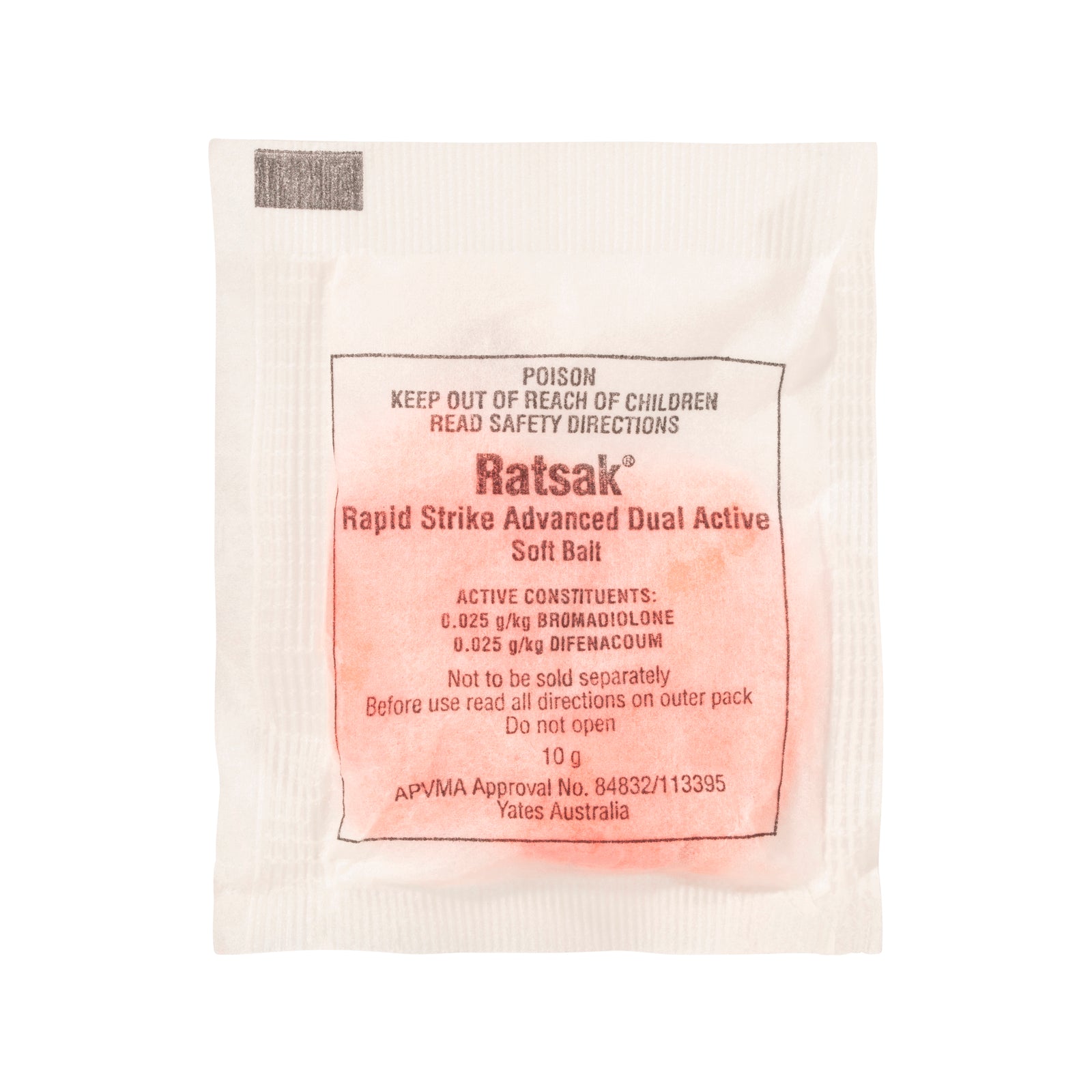 Ratsak 100g Rapid Strike Advanced Dual Active Soft Bait Rodenticide