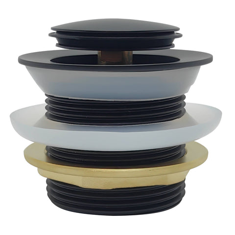 Kinetic 40mm Non-Overflow Pop-Up Bath Waste, Matte Black Lead Free Brass
