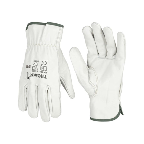 Trojan Leather Gloves - Medium Key Stone Thumb - Durable - High Dexterity - SuperSaverAU - view 1