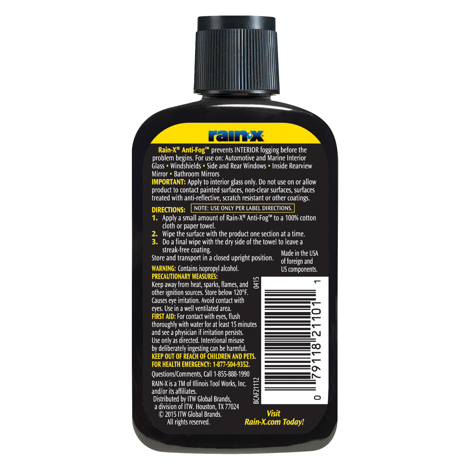 Rain-X 103ml Anti-Fog Interior Glass Treatment