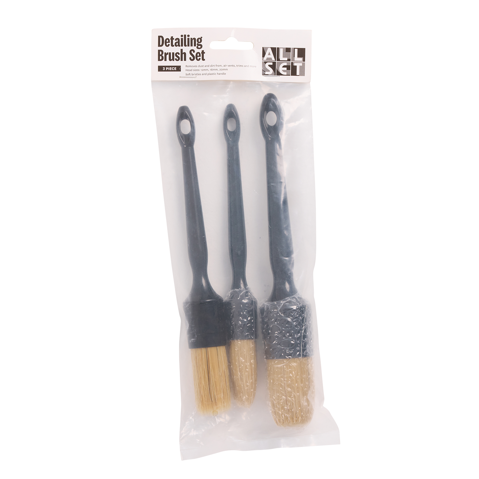 All Set 3 Piece Detailing Brush Set Nylon