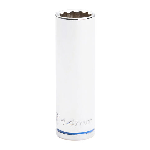 Kincrome 14mm 3/8" Square Drive Deep Socket, 6-Point Chrome Vanadium, Rust Resistant