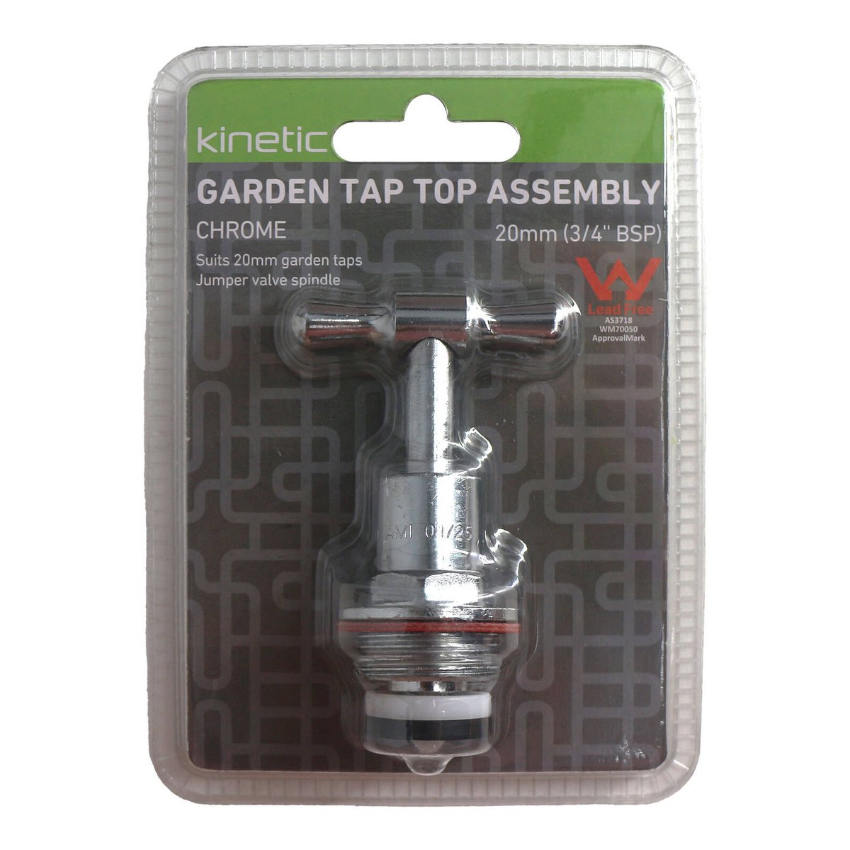 Kinetic 20mm Chrome Garden Tap Top Assembly - Lead-Free Brass - Leak-Proof - SuperSaverAU - view 2
