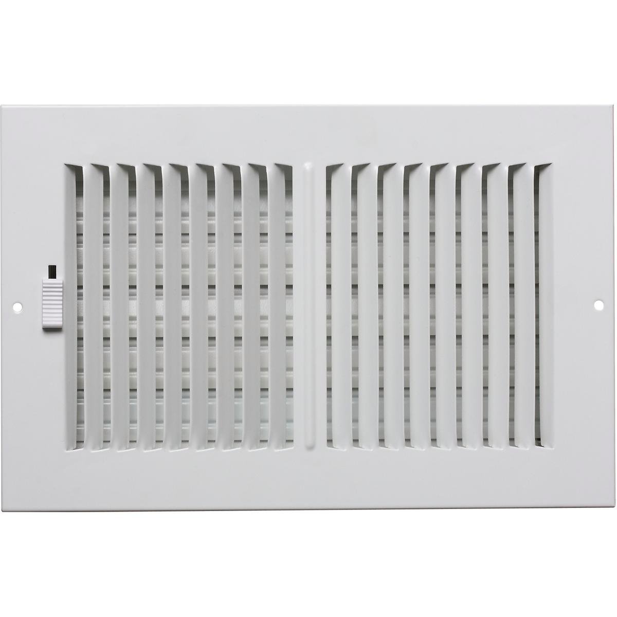 Accord White Metal Wall Vent 10 x 30cm Powder Coated Adjustable Damper - SuperSaverAU - view 1