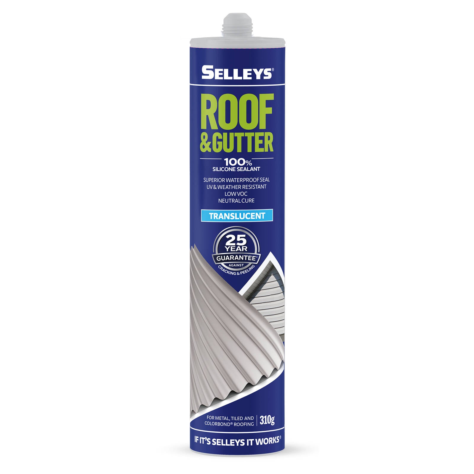 Selleys Roof and Gutter Silicone Sealant Translucent 310g - 3 Pack