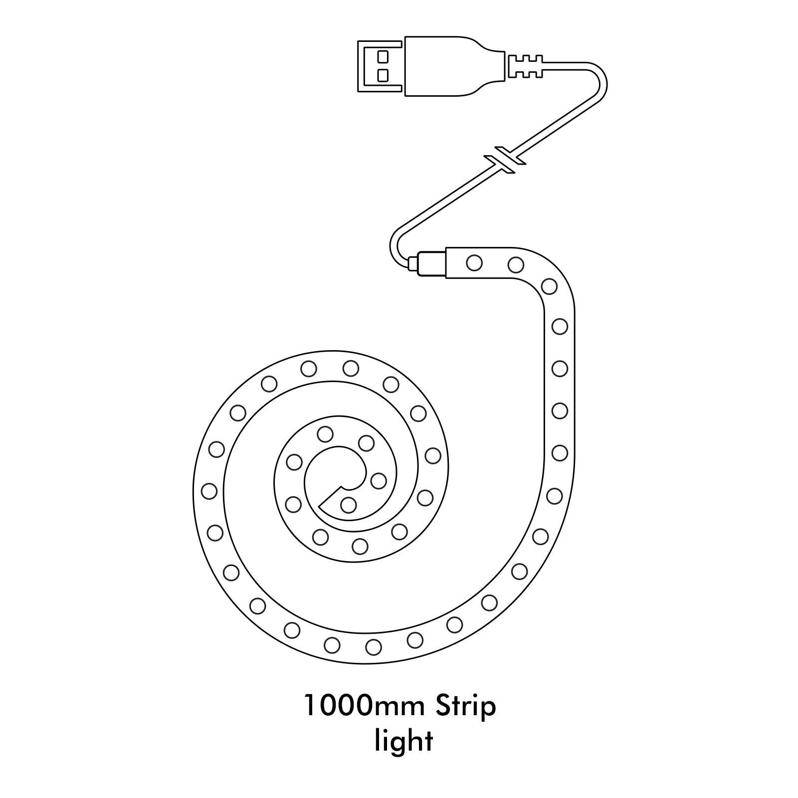 Arlec 1m Corner LED Strip Light, Warm White, Indoor, Corded ALD172