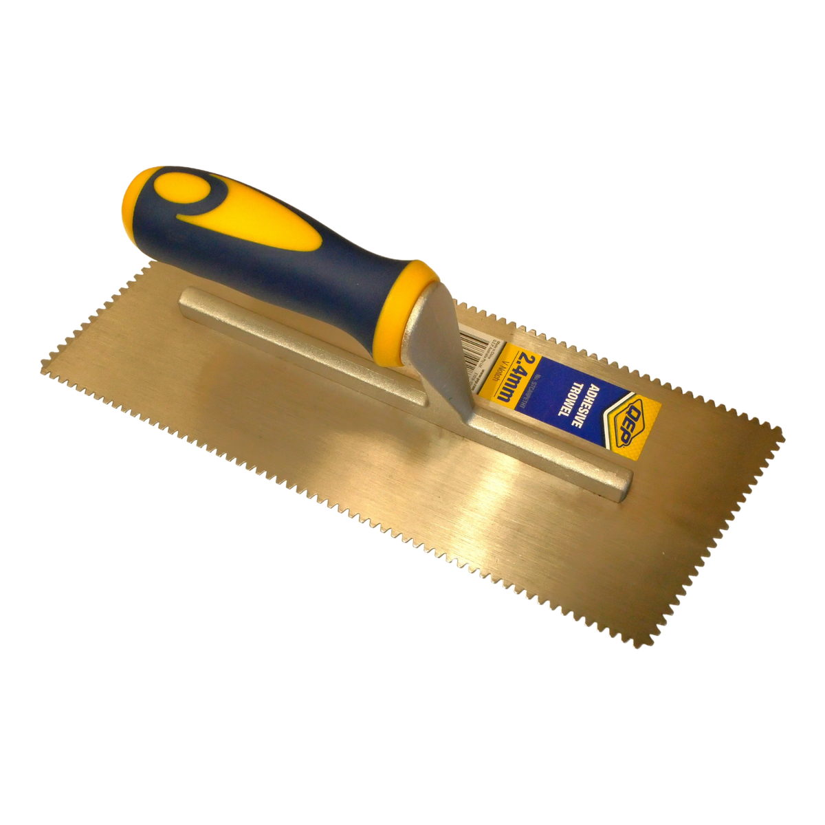 QEP V-Notch Adhesive Carpet Trowel 2.4mm Carbon Steel Polymer Handle