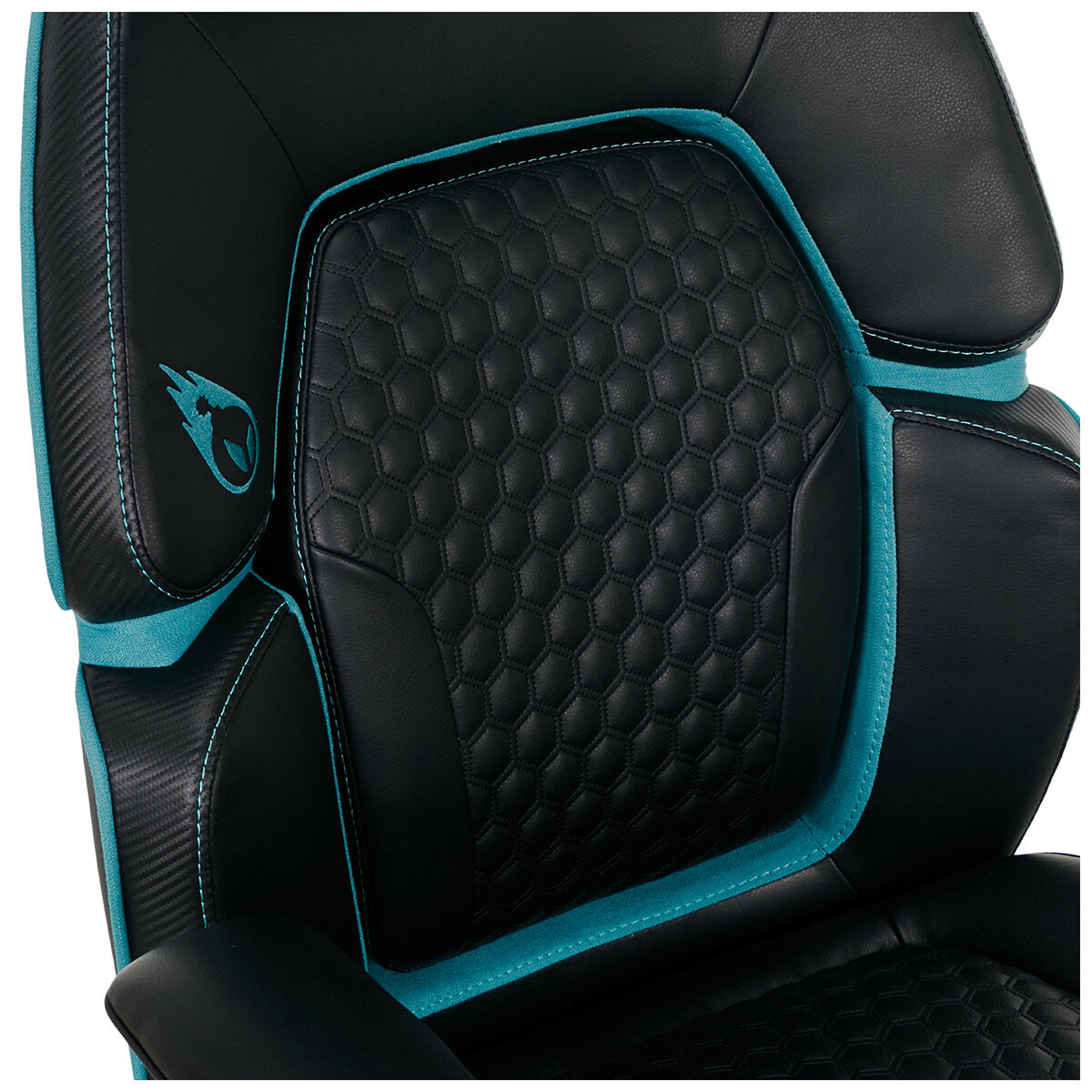 DPS Gaming Chair With Adjustable Headrest Black - SuperSaverAU - view 7