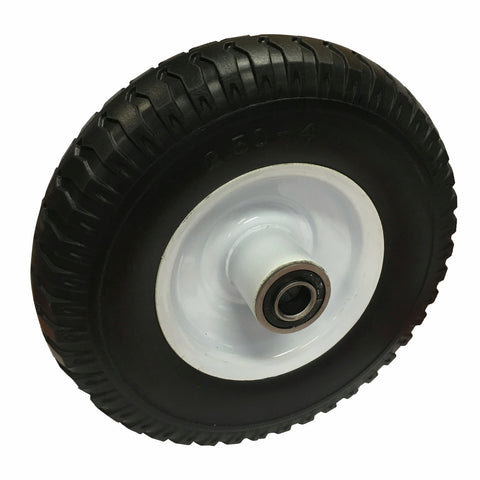 Easyroll 250 x 4" Flat Free Wheel, 5/8" Bearing, Offset Steel Hub, 80kg