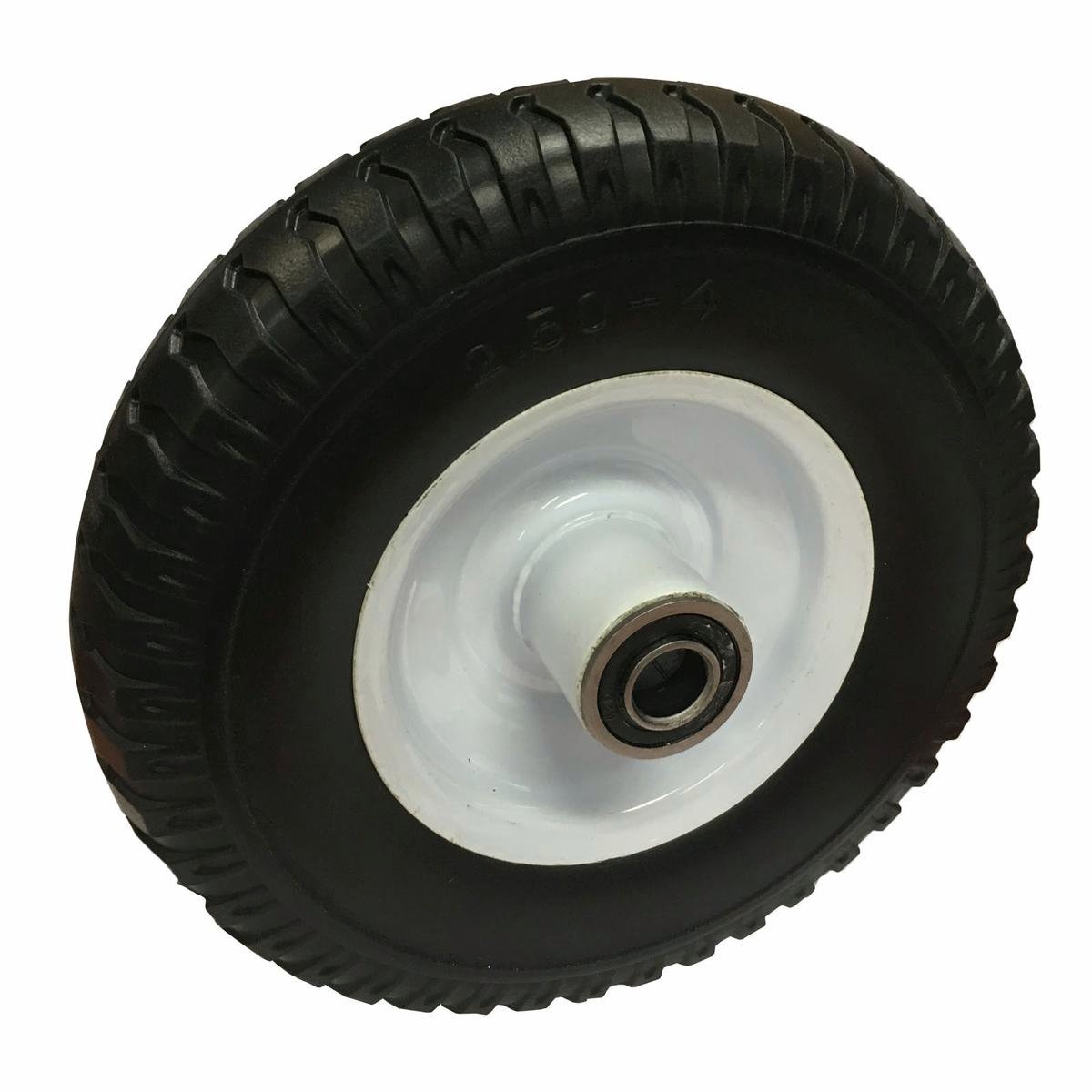 Easyroll 250 x 4" Flat Free Wheel, 5/8" Bearing, Offset Steel Hub, 80kg