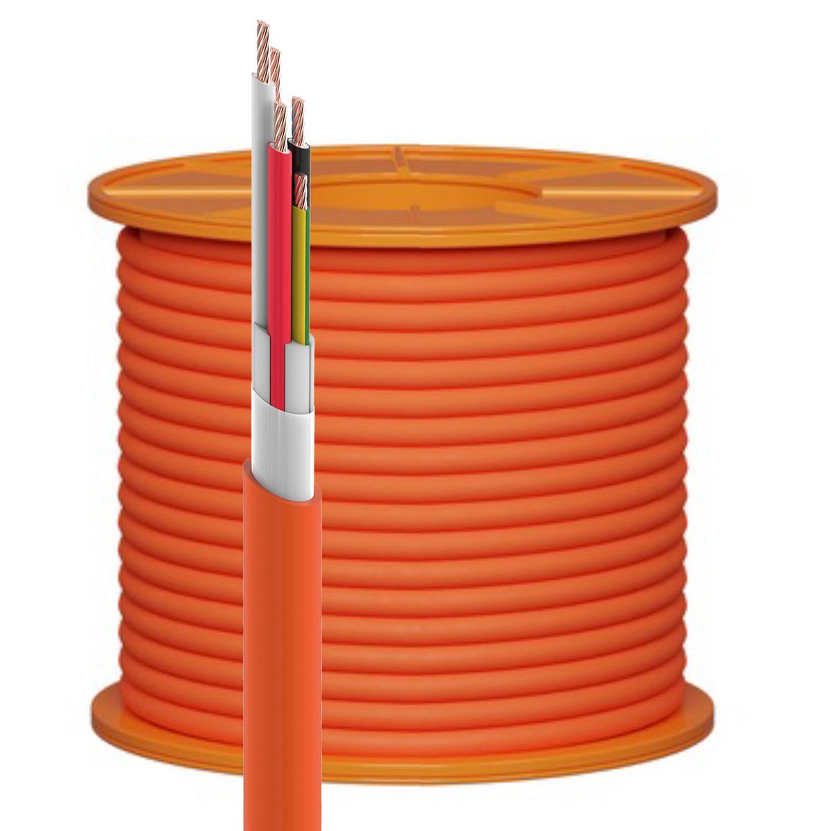 Deta 5m 16A TPS 2.5mm 4-Core+E 3-Phase Cable, Orange