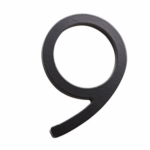Sandleford 75mm Black Zone House Number 9 Galvanised Steel - Powder Coated Weather Resistant