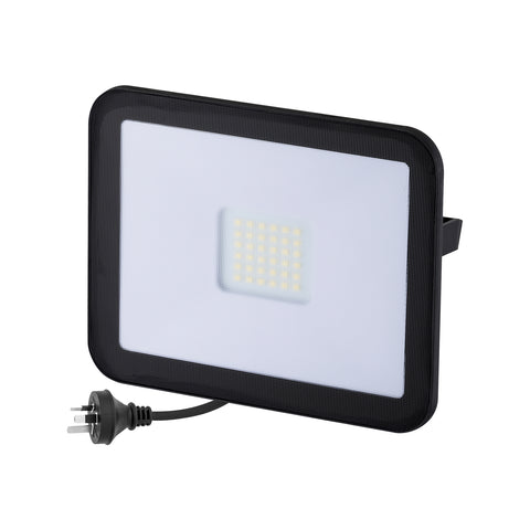 Deta 36W LED Slim Profile Security Floodlight 3400lm Black DET830
