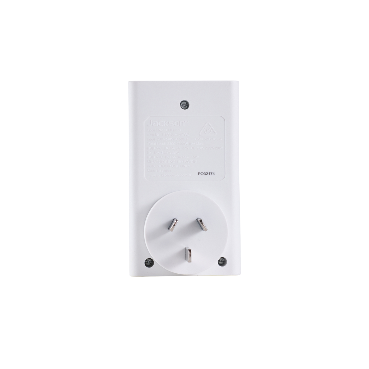 Jackson 1 Outlet Adaptor USB-C & USB-A 20W - Compact White 96mm - SuperSaverAU - view 3