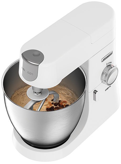 Kenwood Chef XL Food Mixer 6.7L - 1200W, White, Electronic Speed Control and Pulse - KVL4100W