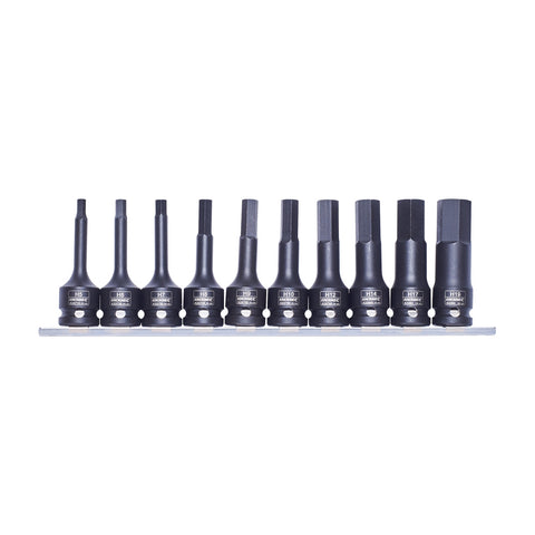 Kincrome 10 Piece 1/2" Drive Chrome Molybdenum Hex Socket Rail