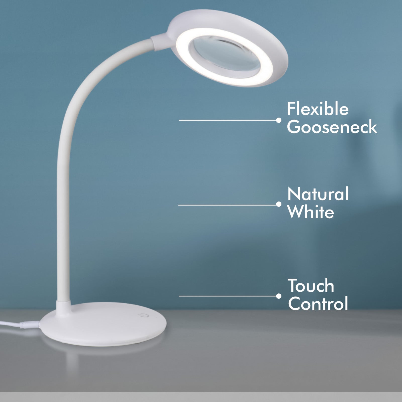 Verve Design Luka Magnifying Desk Lamp 5W LED ATL420