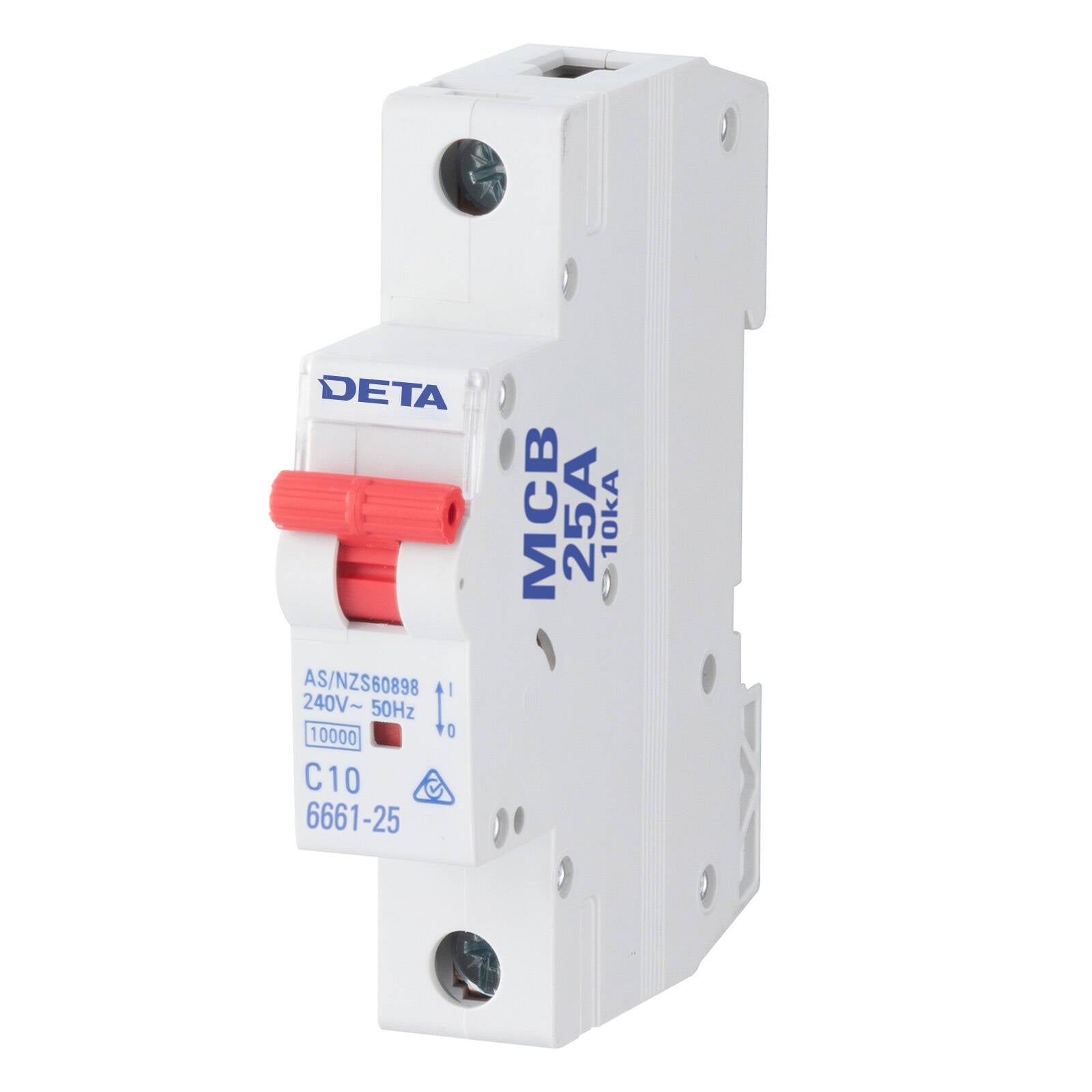 DETA 25A 1 Pole 240V DIN Rail Miniature Circuit Breaker 6661-25B