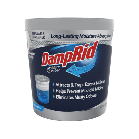 DampRid 311g Refillable Moisture Absorber, Calcium Chloride Crystals, Odourless, Prevents Mould & Mildew
