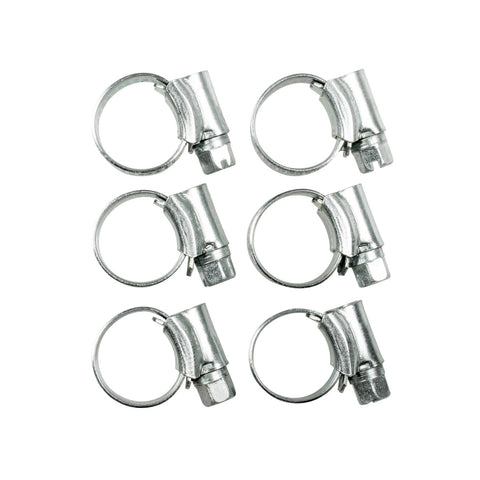 JFLEX 11-16mm Zinc Plated Worm Drive Hose Clamps 6 Pack