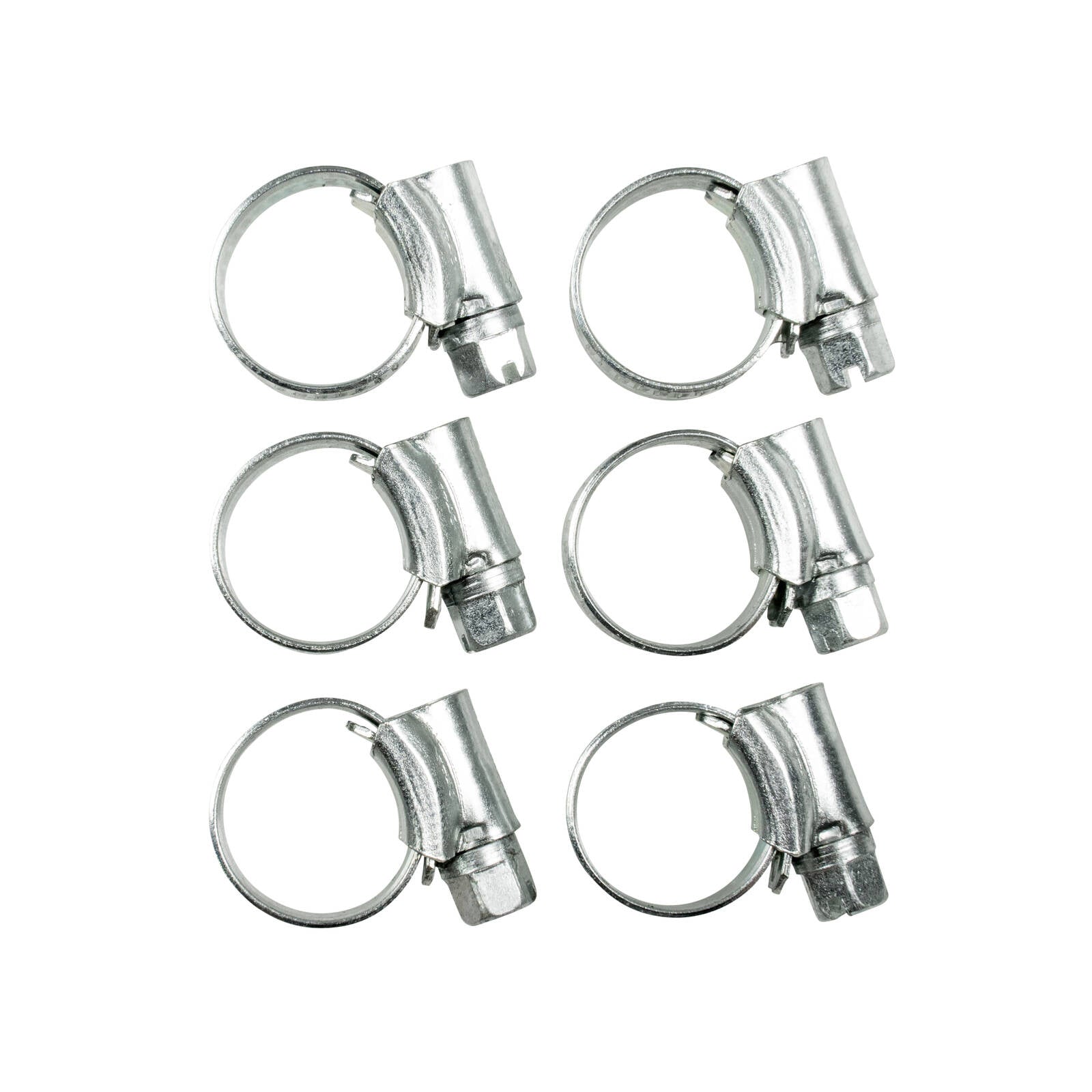 JFLEX 11-16mm Zinc Plated Worm Drive Hose Clamps 6 Pack