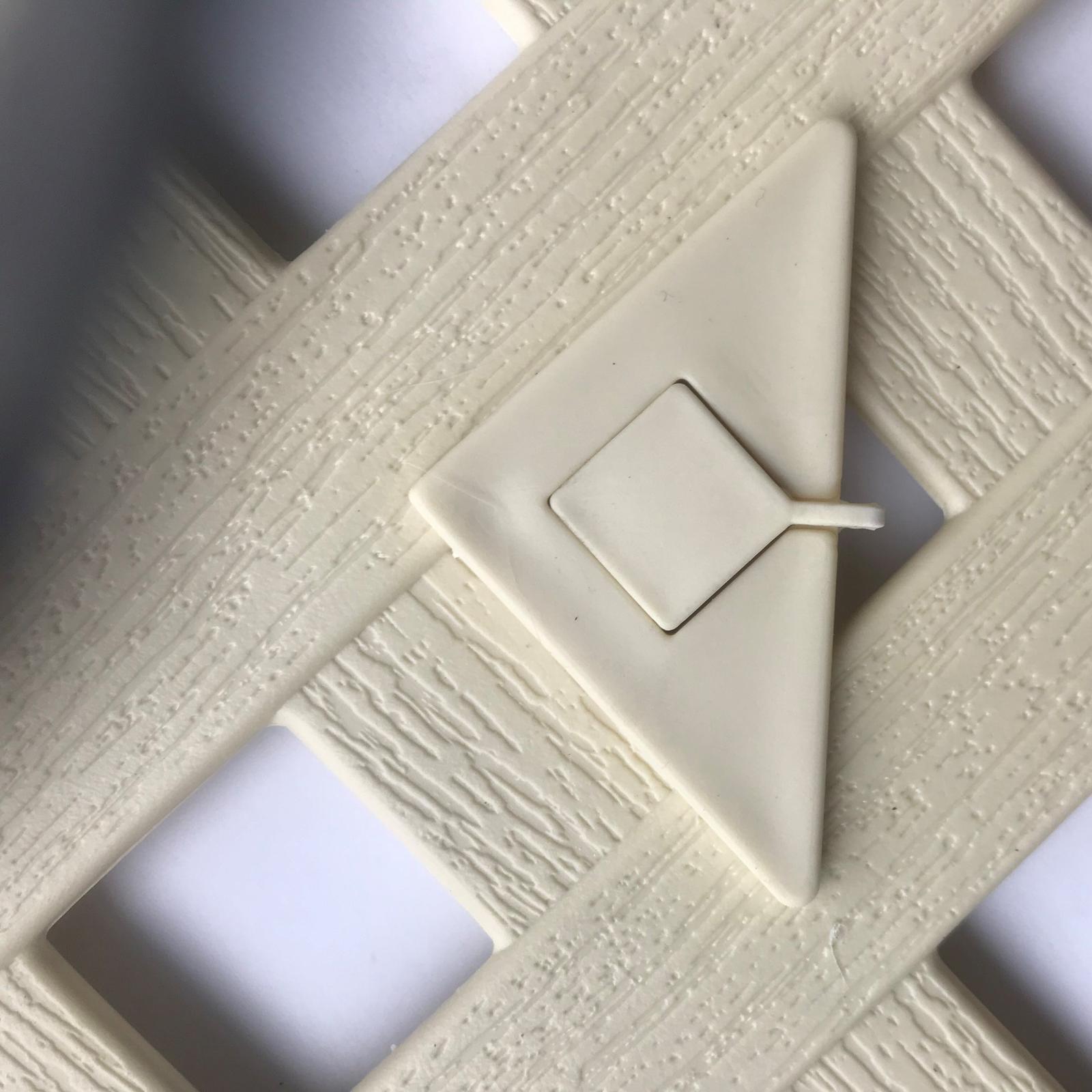 Matrix Diamond Clip Lattice Accessory - Smooth Cream, 34mm, 12 Pack