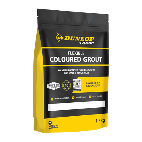 Dunlop Flexible Coloured Grout 1.5kg Buff - Mould Resistant Wall & Floor Tile Grout