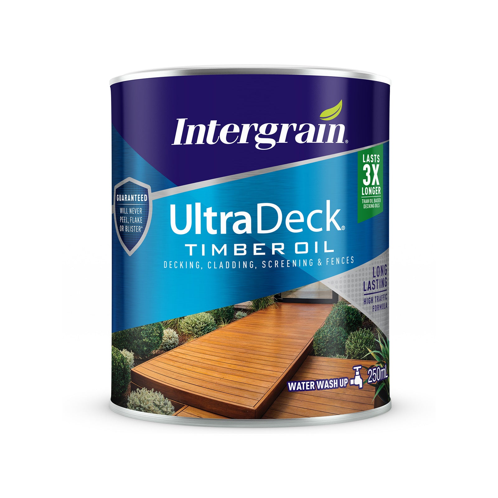 Intergrain UltraDeck Merbau Timber Decking Oil 250ml - Water Based, UV Resistant, Waterproof Deck Oil