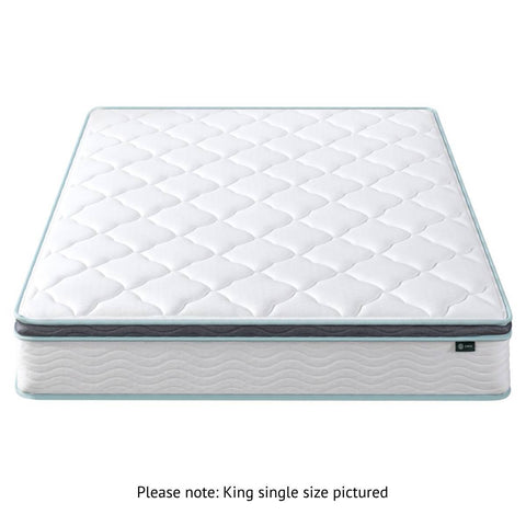Zinus King Single 25cm Deluxe Bonnell Inner Spring Mattress - Euro Top - AU-MSSAO1ZC-10B