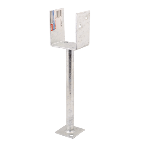 Pryda 300 x 90mm M10 Full Stirrup Galvanised Steel Bolt Down Post Anchor