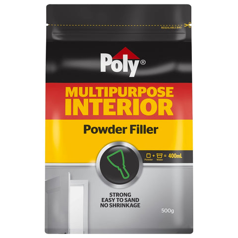 Poly 500g Interior Powder Filler, White Plaster, Paintable, Indoor