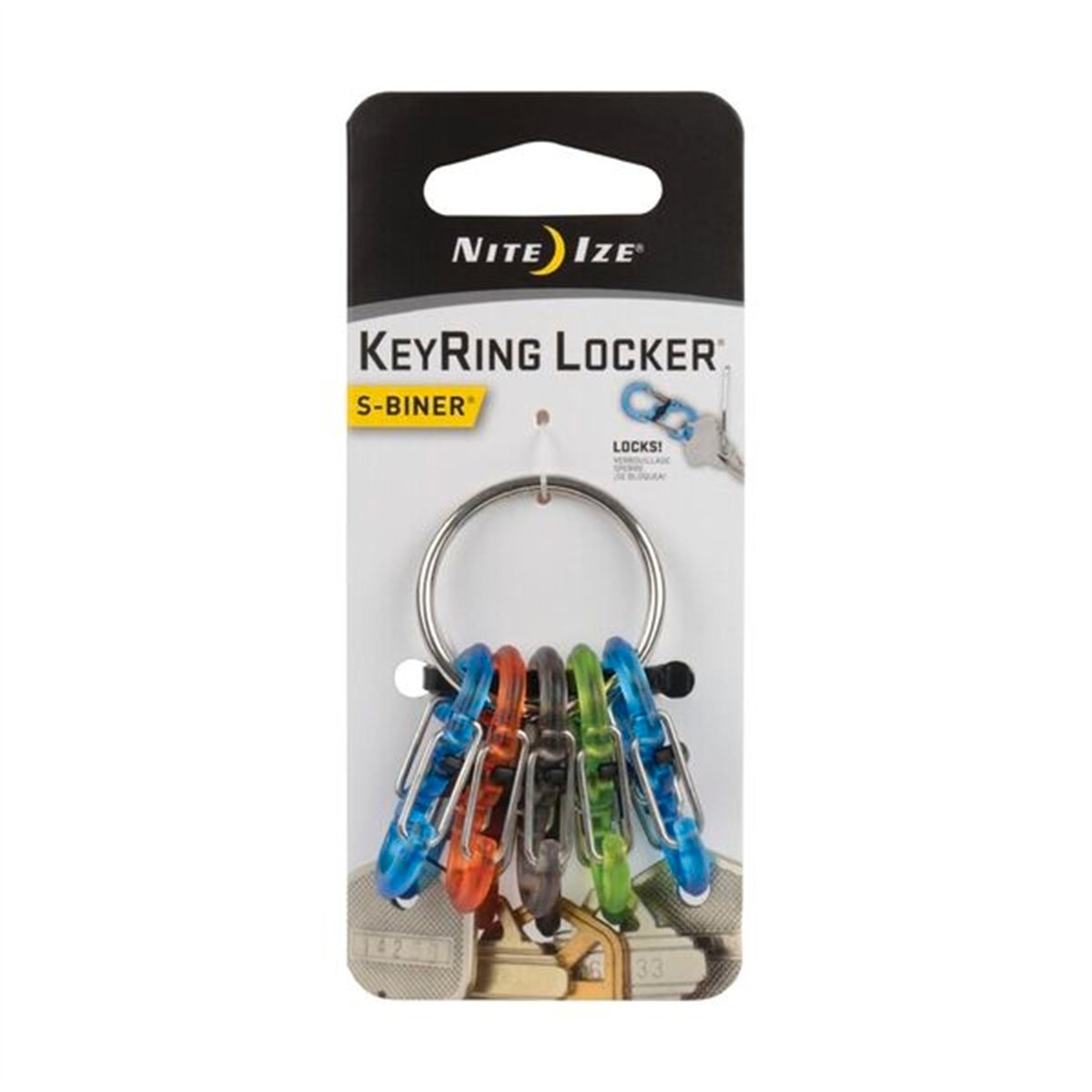 Niteize Key Ring S-Biner Locker - 62mm Stainless Steel - Easy Access - SuperSaverAU - view 2