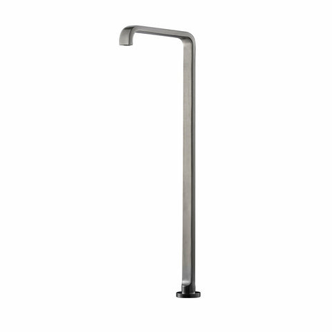 Rogerseller Pinch freestanding bath spout 250mm deep - Brushed Nickel finish - floor standing - 3606003207