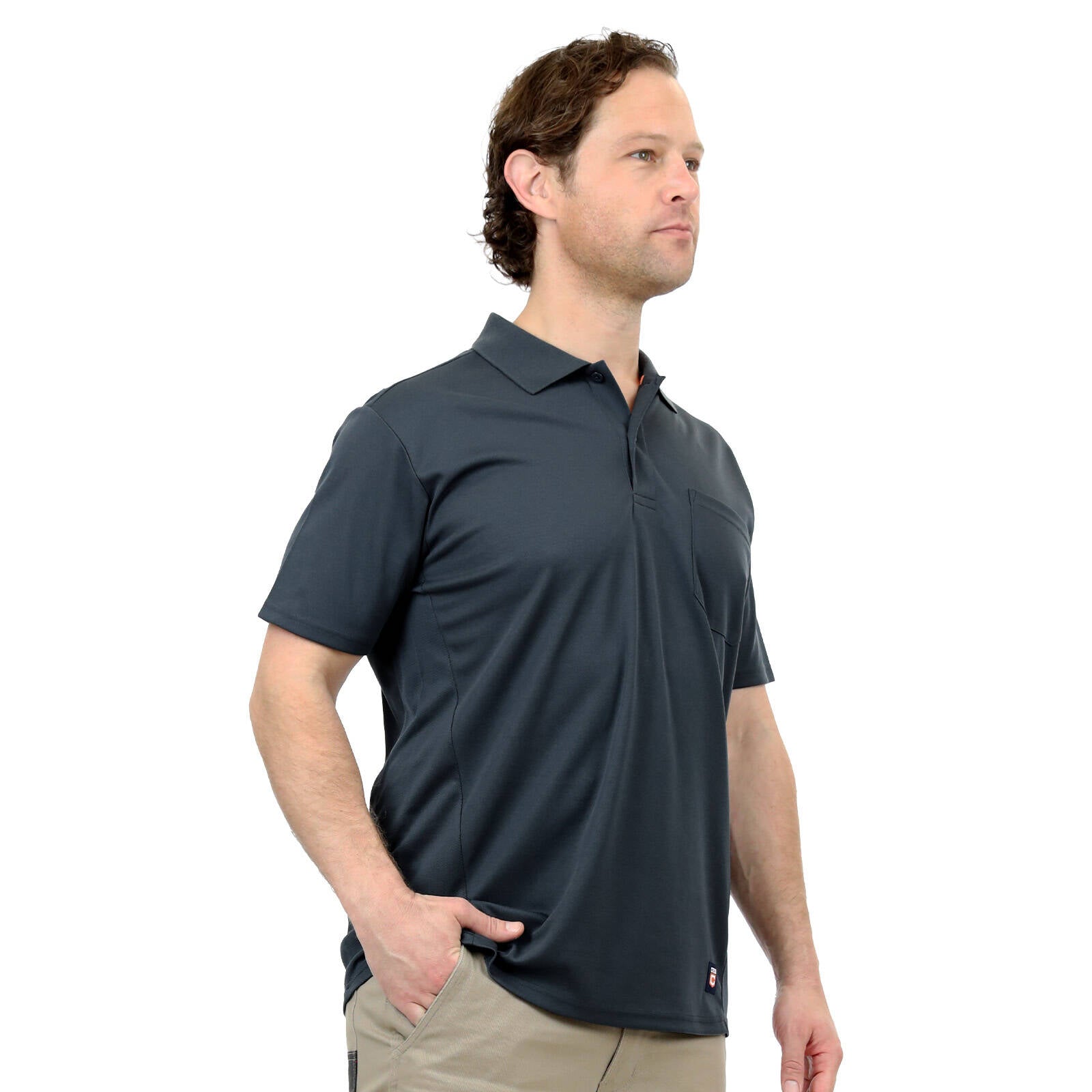 Citeco Grey Dry Fit Short Sleeve Polo - Lightweight Polyester, Men's Small