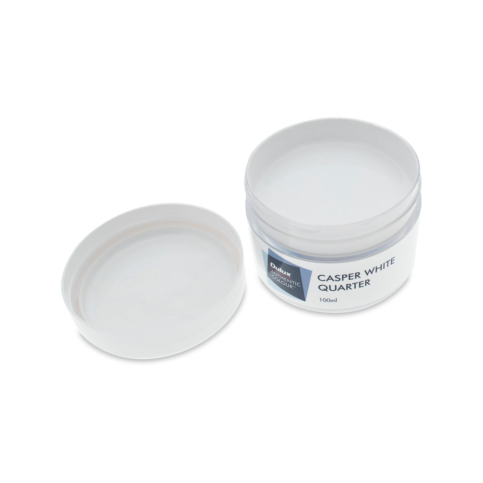 Dulux 100ml Casper White Quarter Low Sheen Sample Pot Water Based
