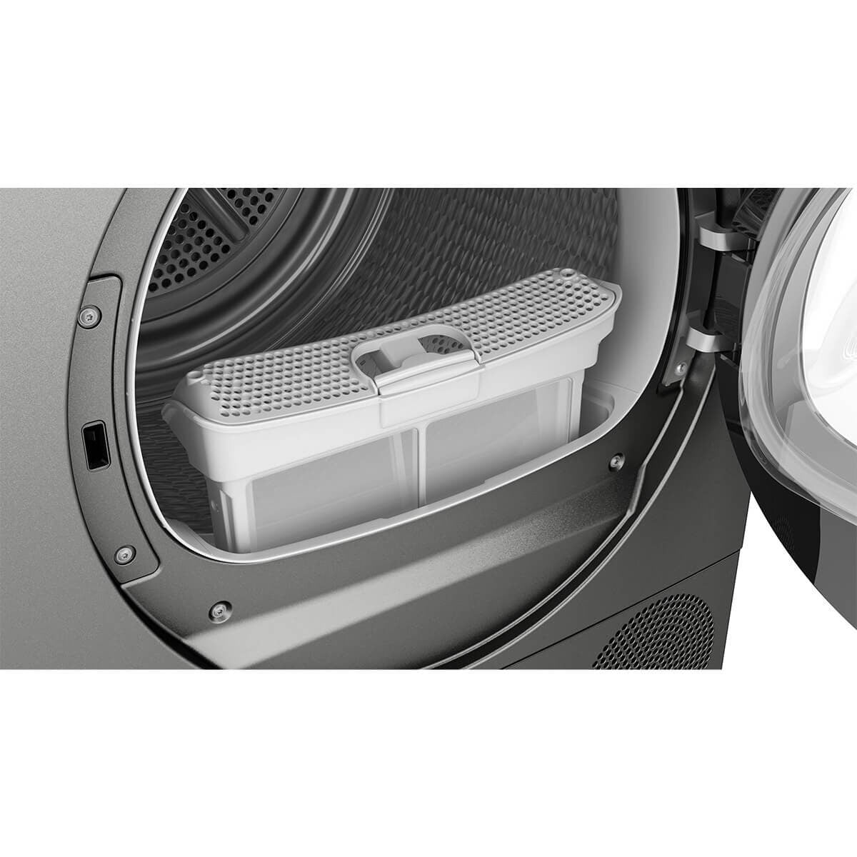 Bosch Series 8 8kg Heat Pump Dryer - Cast Iron Grey, 9 Star Energy Rating, Smart Dry - WQH235BFAU