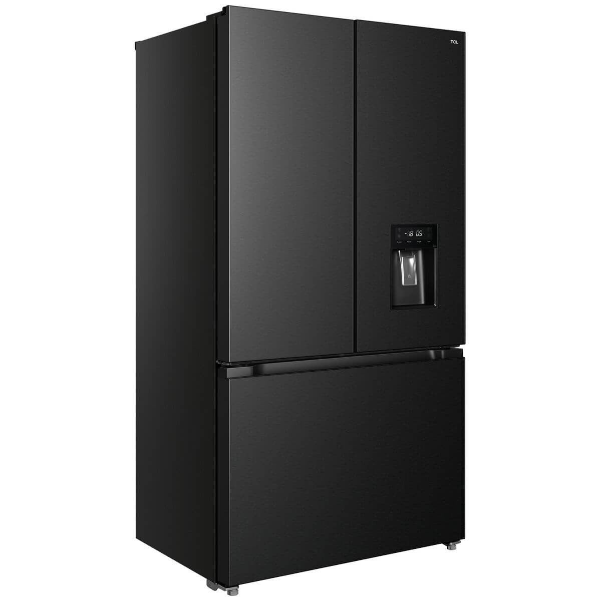 TCL 575L French Door Fridge - Black, 5 Star Energy Rating, Water Dispenser - TRF576FHB