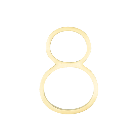 Sandleford Toorak Number 8 120mm Brass House Number