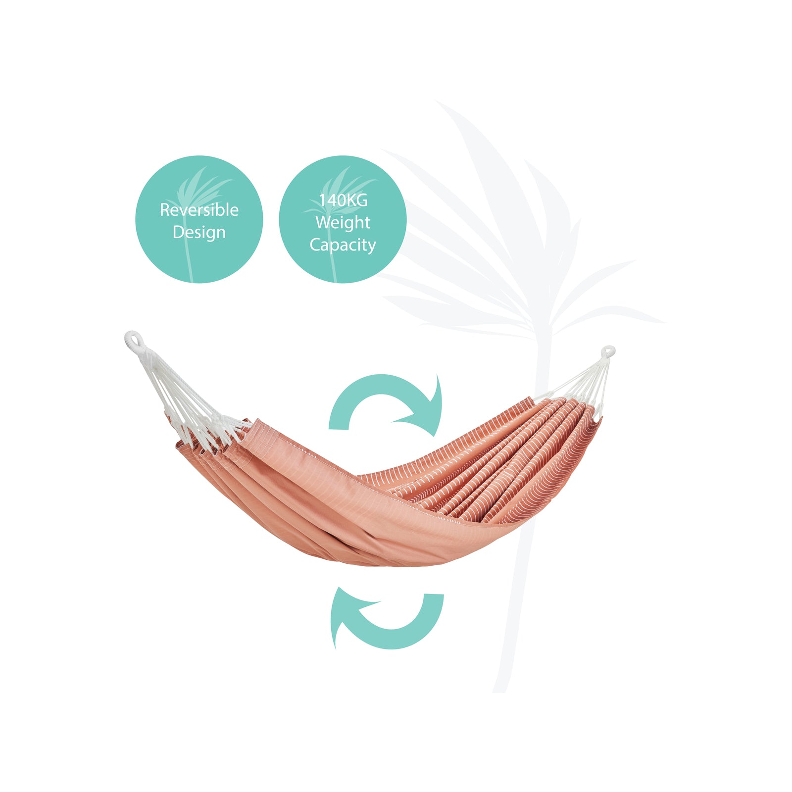 Two Trees Single Cotton Hammock 120 x 220cm UV Protected 140kg