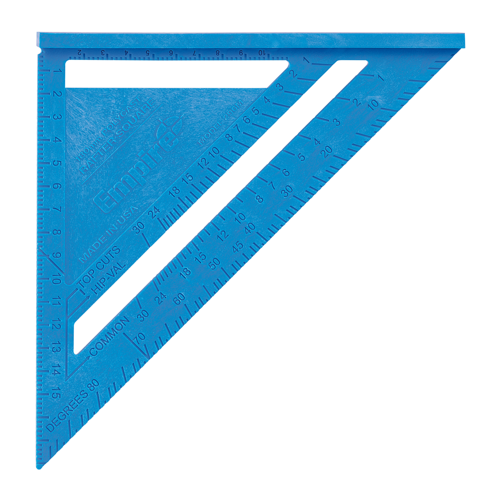 Empire 180mm Metric Polycast Rafter Square, Empire Blue