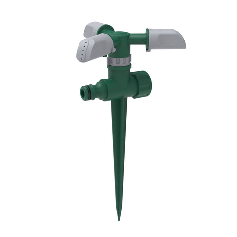 Garden Basics 250mm Hose End 3 Arm Revolving Sprinkler With Spike 600kPa