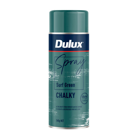 Dulux Chalky 340g Surf Green Spray Paint, Matte Chalk Finish for Furniture & Decor