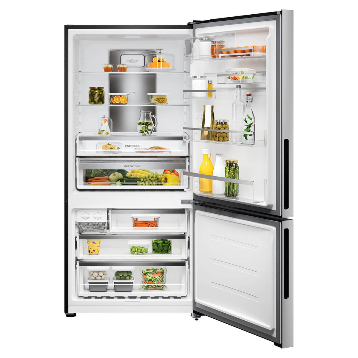 Electrolux 496L bottom mount fridge - stainless steel, FresherAir filter, Cooling360 - EBE5002SE-X