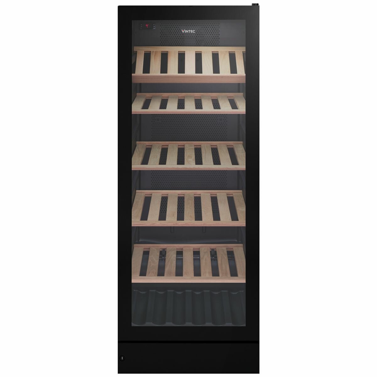 Vintec 148 Bottle Wine Storage Cabinet - Black, Multi-Temp Zones, Right Hinge, Anti-UV Glass - VWM148SBA-R