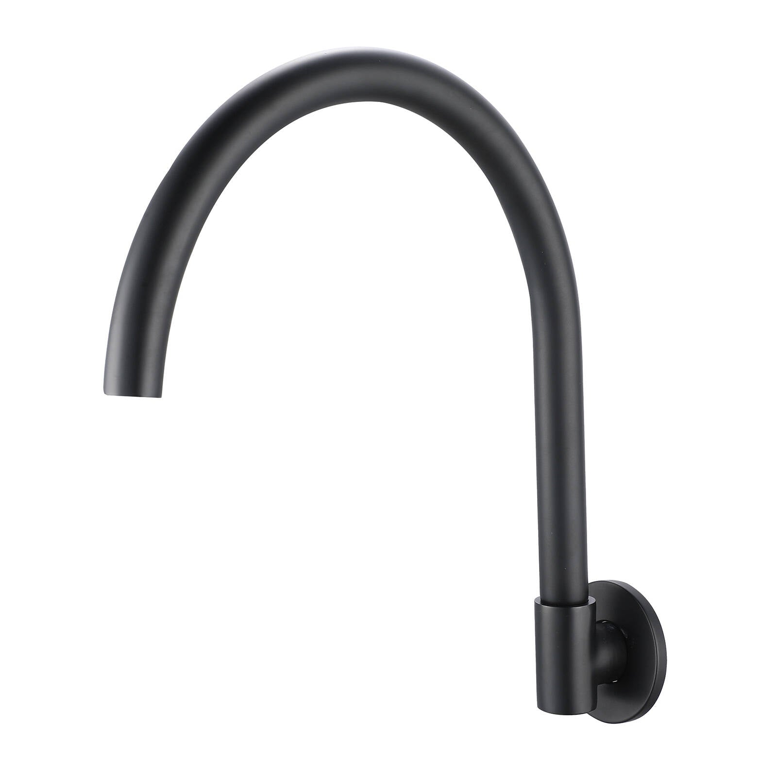 Shaw & Mason 250mm Matte Black Swivel Wall Mounted Spout 4 Star WELS 7.5L/min