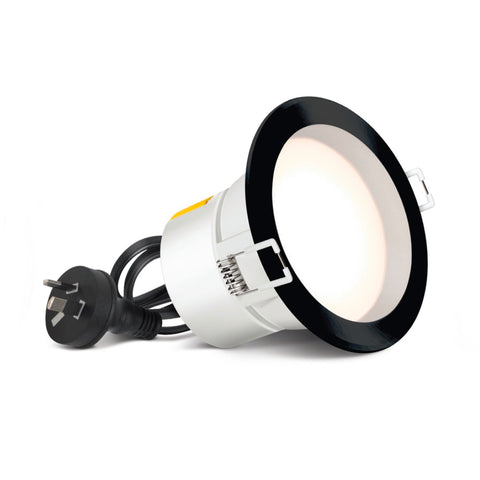 HPM DLI 90mm Colour Changing 7W Dimmable LED Downlight Black DLI90TRIBL