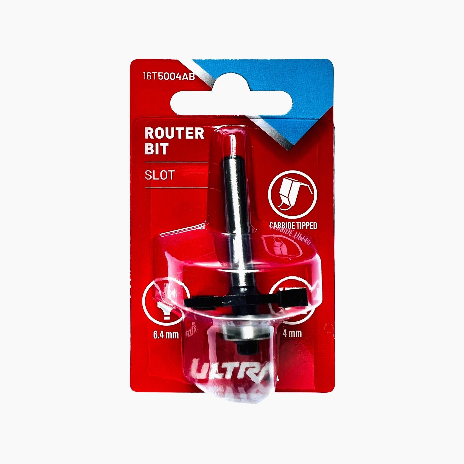 Ultra 6.4 x 4mm Slot Router Bit - Tungsten Carbide Tipped, 1/4" Shaft